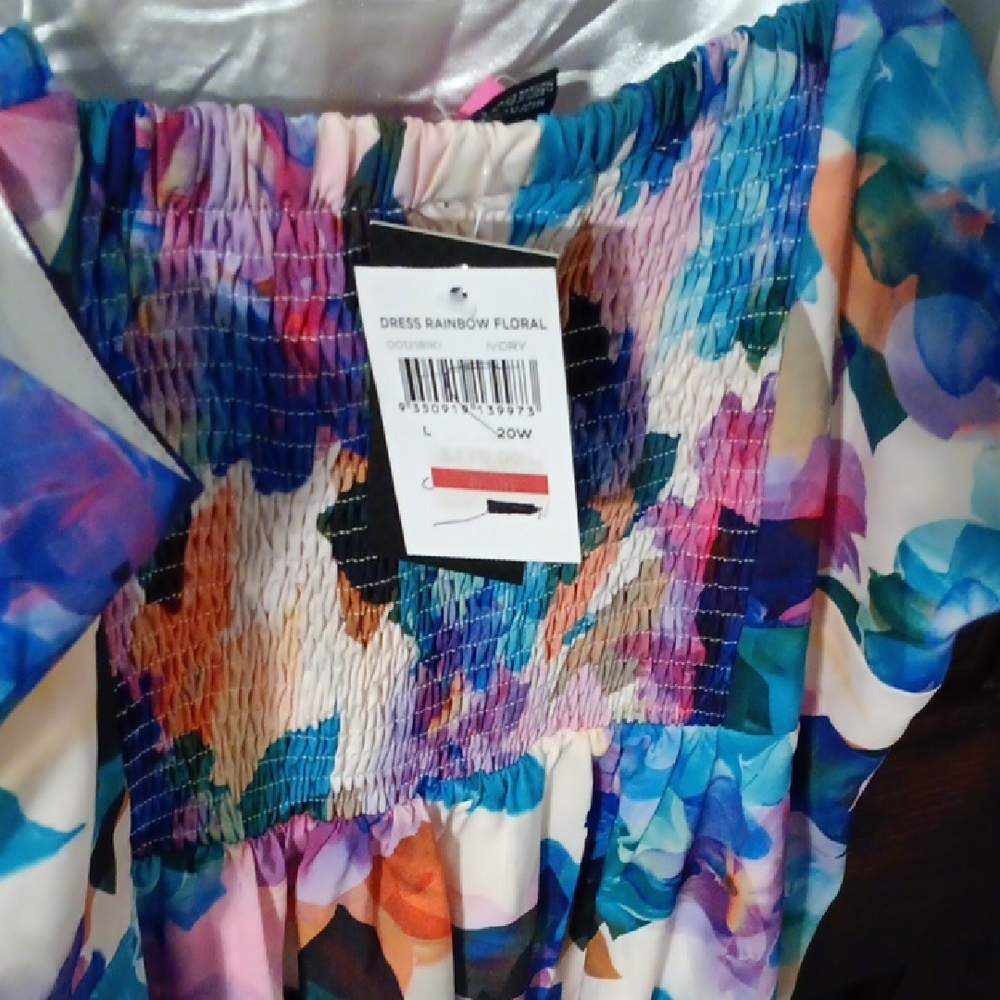 City Chic Pink and Blue Sleeveless Sundress - Picture 3 of 4